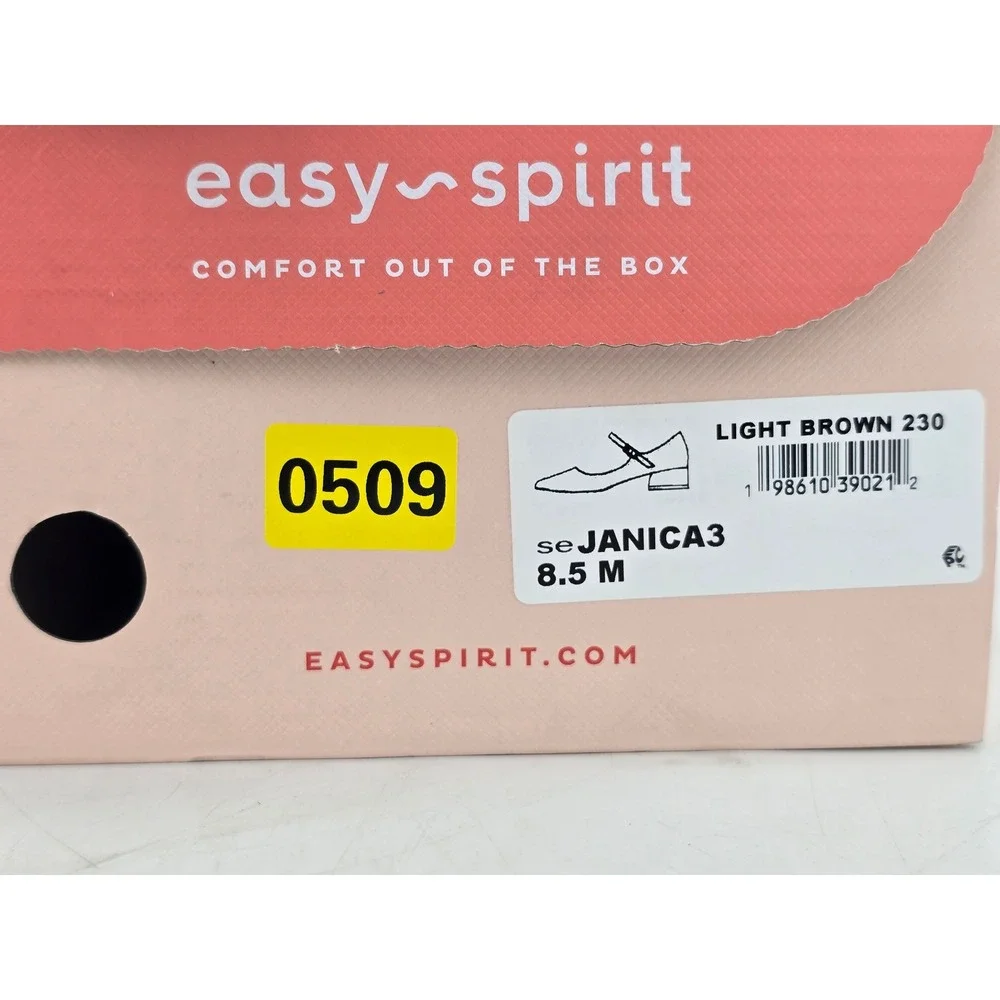 Easy Spirit Janica3 Mary Jane Pumps Womens 8.5 Brown Patent Block Heel - NEW